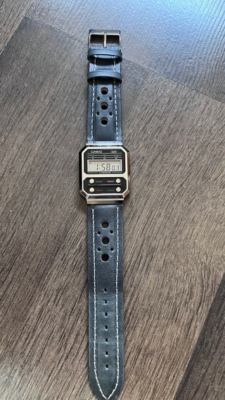 Casio A100WE Reloj Digital Plata y Negro