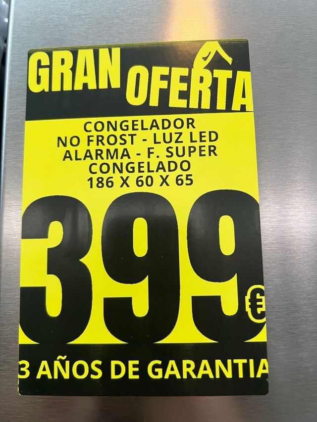 Congelador KROMs 399€ 3 años garantía