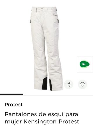 Pantalón de esquí blanco para mujer