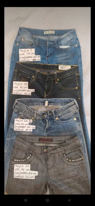 Set 4 paia Jeans vari modelli