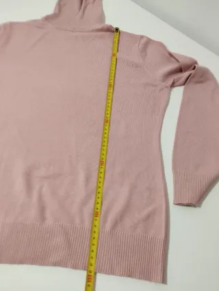 Jersey cuello alto rosa talla única