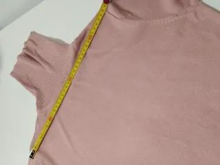 Jersey cuello alto rosa talla única