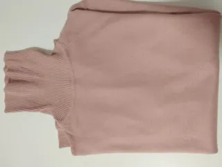 Jersey cuello alto rosa talla única