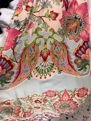 Vestido Largo Zara Talla M Estampado Multicolor