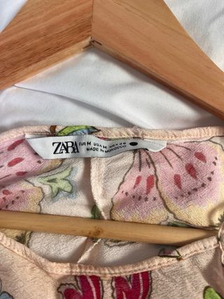 Vestido Largo Zara Talla M Estampado Multicolor