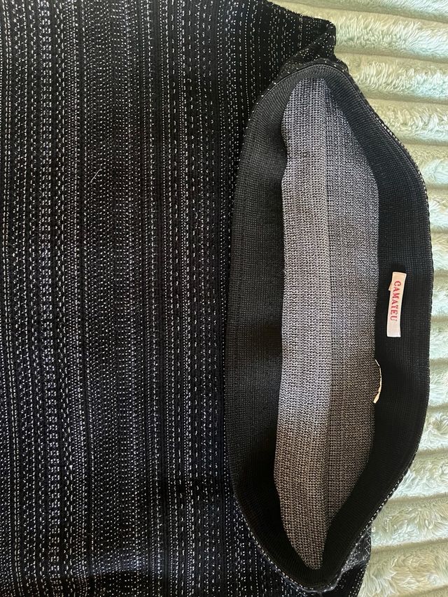 Falda Camaïeu Negra y Plateada