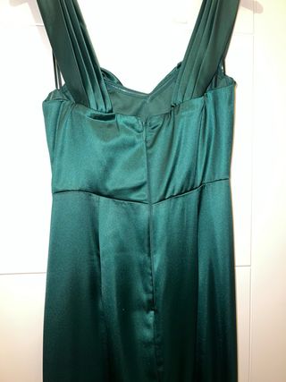 Vestido fiesta corte princesa verde