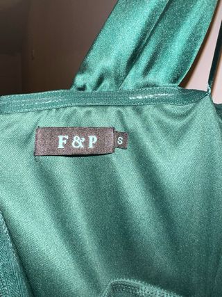 Vestido fiesta corte princesa verde