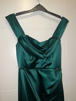 Vestido fiesta corte princesa verde