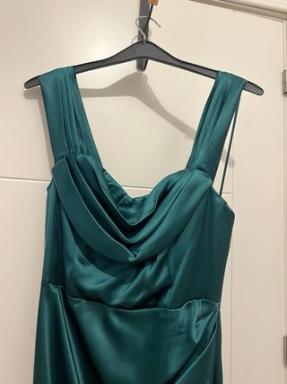 Vestido fiesta corte princesa verde