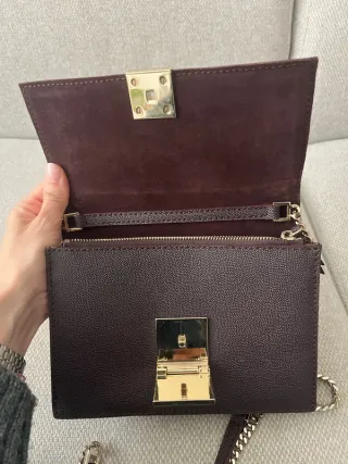 Bolso Purificación García Cadena Marrón Dorado