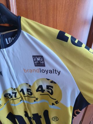 Antiguo maillot ciclista jumbo lotto bianchi