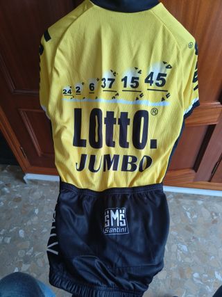 Antiguo maillot ciclista jumbo lotto bianchi