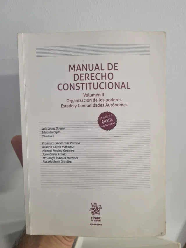 Manual de Derecho Constitucional Volumen II Deusto