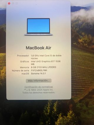 MacBook Air 2019 13 Intel Core i5 1.6 GHz