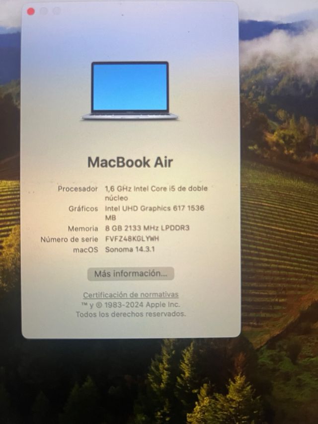 MacBook Air 2019 13 Intel Core i5 1.6 GHz