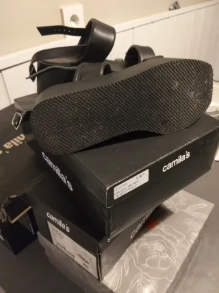 Sandalias de plataforma negras