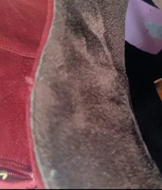 Botines rojos de ante