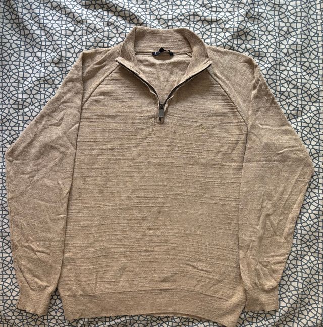 Jersey Lloyds Beige Media Cremallera