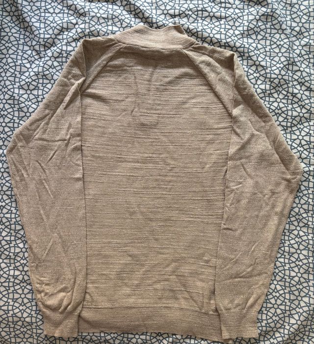 Jersey Lloyds Beige Media Cremallera