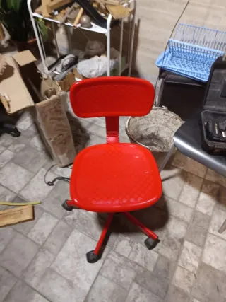 Silla Escritorio Ikea Roja Años 90