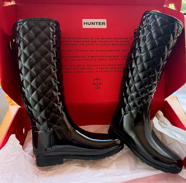 Botas Hunter acolchadas negras sin estrenar
