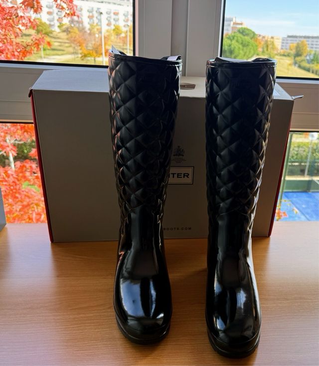 Botas Hunter acolchadas negras sin estrenar