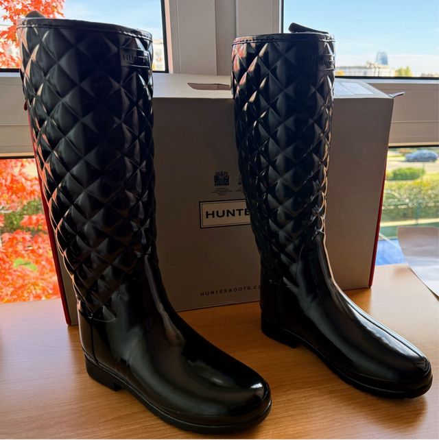 Botas Hunter acolchadas negras sin estrenar