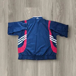 Chaqueta Adidas Cortavientos Vintage Azul y Rojo