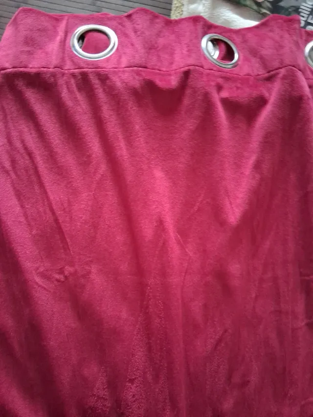 Cortina de terciopelo rosa/rojo