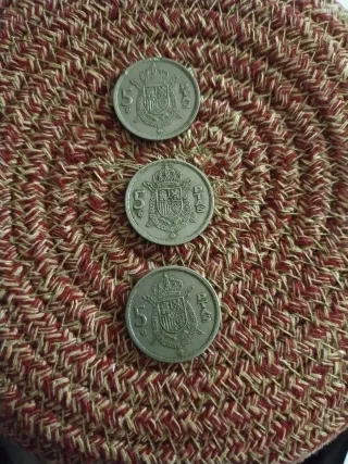 Monedas 5 pesetas 1975
