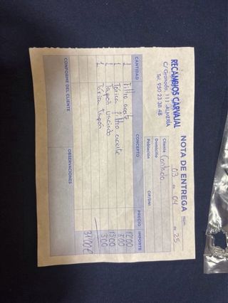 Piezas varias UM DSR 125 nuevas