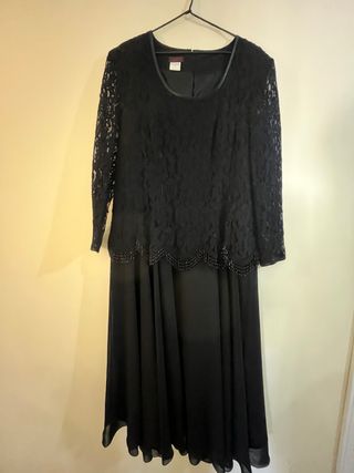 Vestido elegante negro mujer.