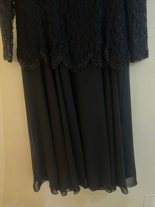 Vestido elegante negro mujer.