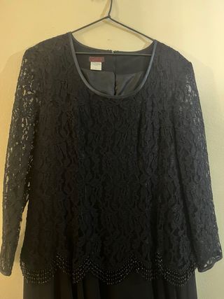 Vestido elegante negro mujer.