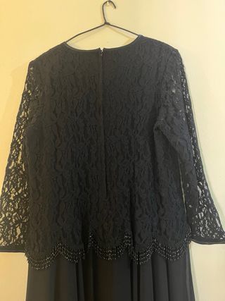 Vestido elegante negro mujer.