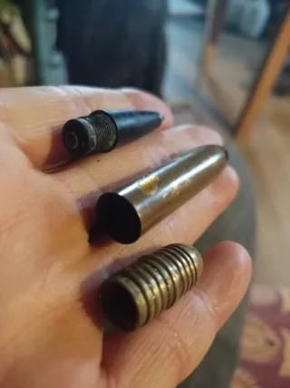 Bolígrafo antiguo latón 1940-50 escritura siglo XX