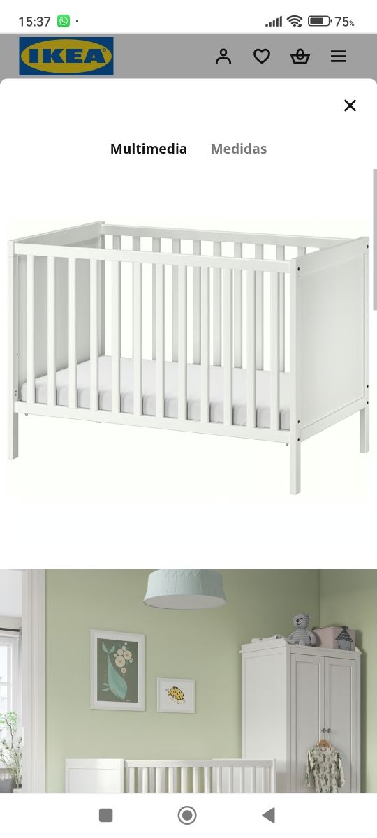 Cuna blanca IKEA