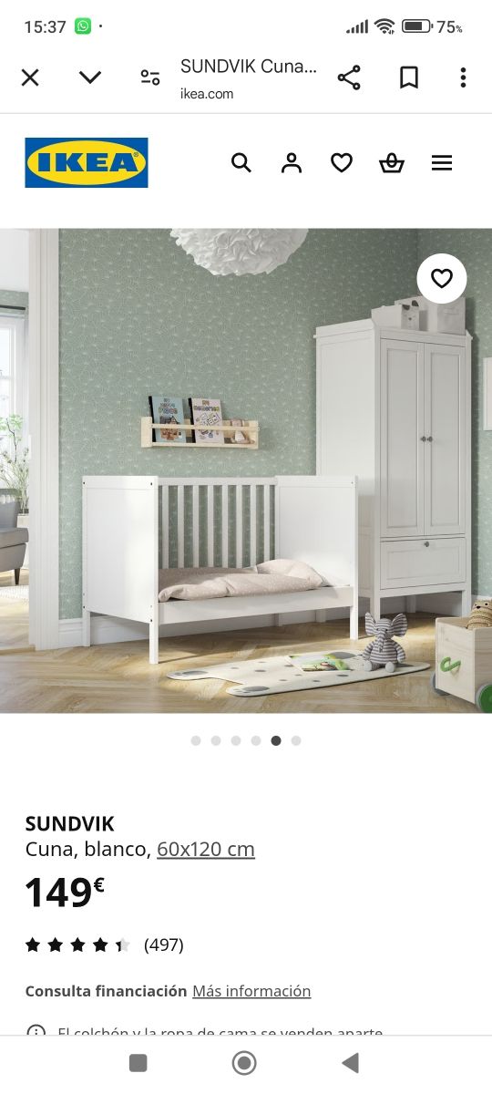 Cuna blanca IKEA