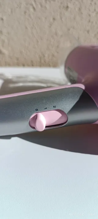 Asciugacapelli da viaggio rosa e argento