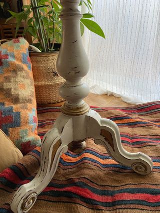 Mesa auxiliar vintage marquetería Shabby Chic