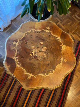 Mesa auxiliar vintage marquetería Shabby Chic