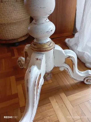 Mesa auxiliar vintage marquetería Shabby Chic