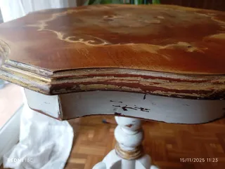 Mesa auxiliar vintage marquetería Shabby Chic