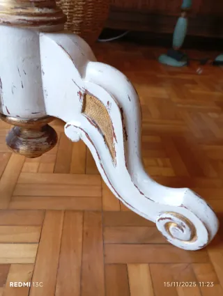 Mesa auxiliar vintage marquetería Shabby Chic