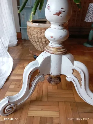 Mesa auxiliar vintage marquetería Shabby Chic