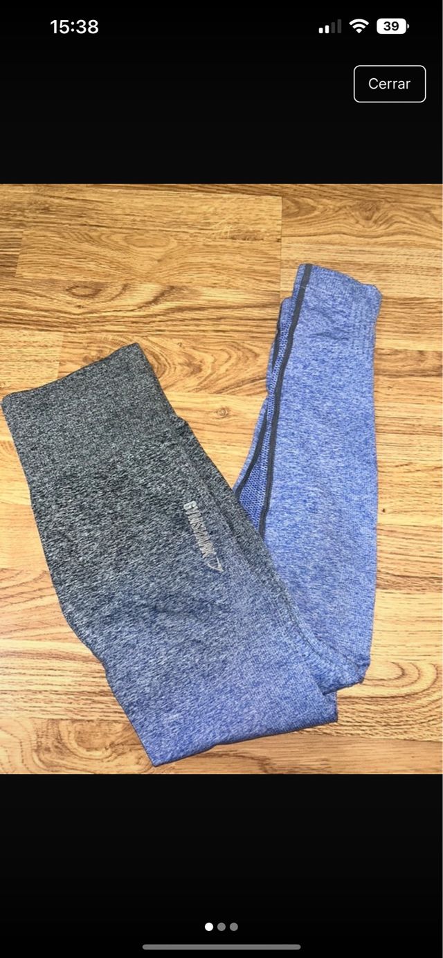 Mallas Gymshark Talla S Azul/Gris