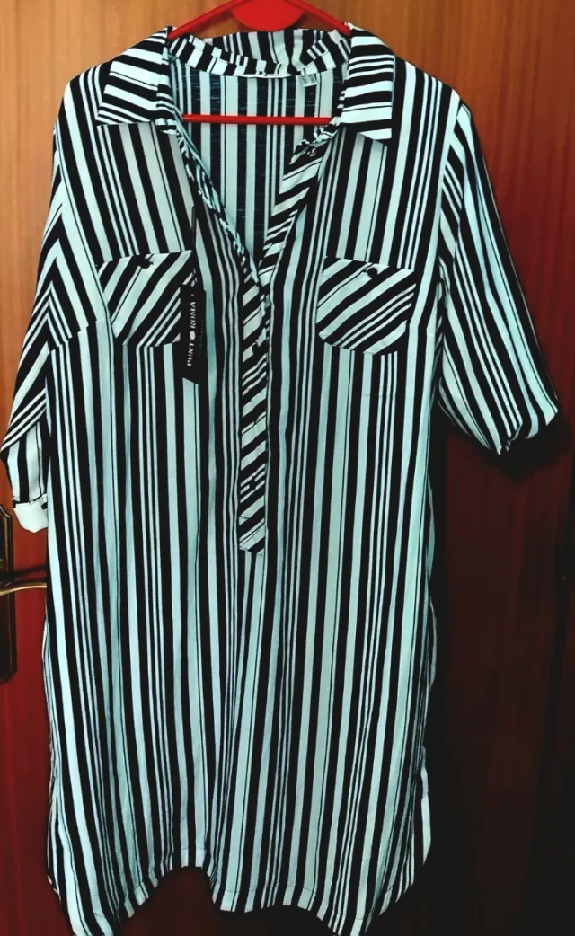 Vestido largo rayas Punt Roma