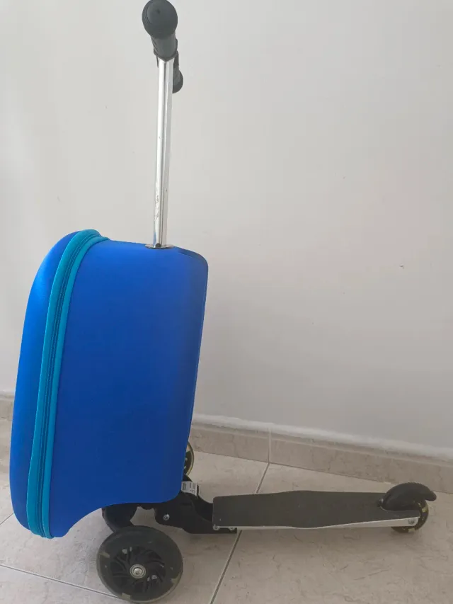 Maleta Patinete Infantil Monstruo Azul