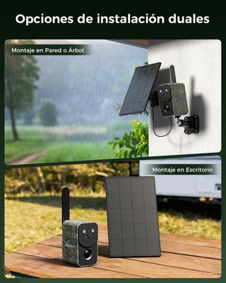 Cámara solar de vigilancia 4G con tarjeta SIM